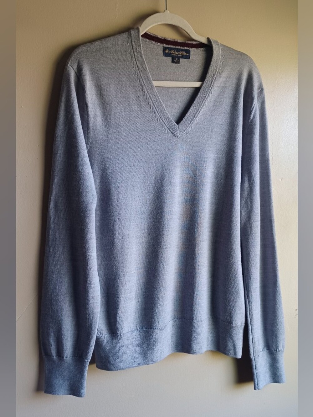 BROOKS BROTHERS ultimate Merino Wool Sweater In Grey M
